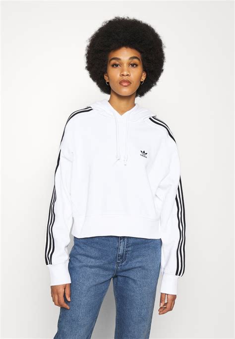 adidas hoodie weisse schultern und wesse kapuze|Weiße Hoodies .